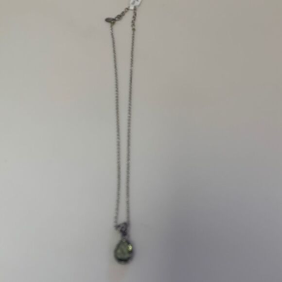 Sara Blaine/eSBe Baroque Teardrop Peridot Quartz Necklace - New - Picture 6 of 10